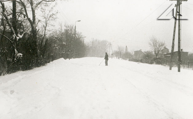Fotografia wykonana z bramy domu Pogumirskich w kierunku Lipin Starych. Perspektywa na Alejê Niepodleg³o¶ci.<br>Po prawej stronie w chwili obecnej znajduj± siê wie¿owce osiedla Niepodleg³o¶ci.